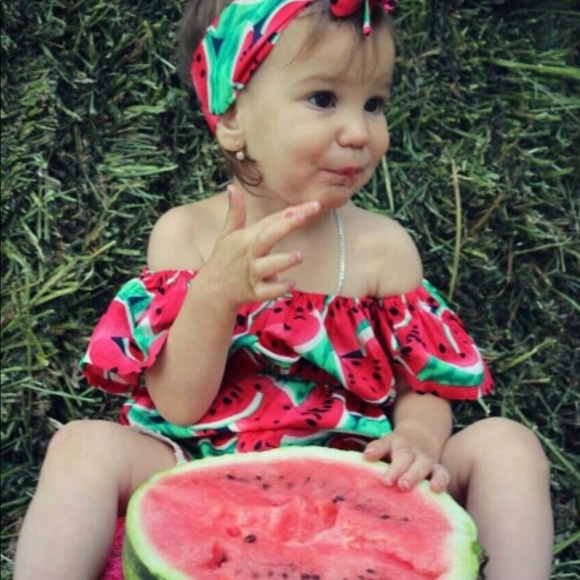 Baby girls watermelon ruffle set new several sizes - Picture 3 of 4